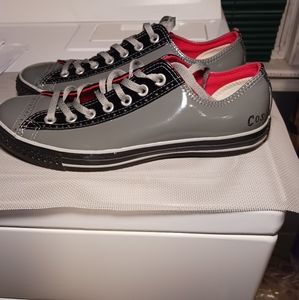 Unique  patten leather convers sneakers